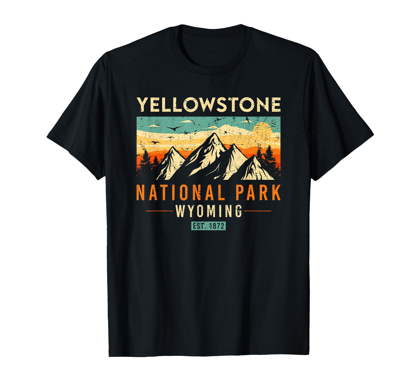 Yellowstone Est 1872 Vintage Retro National Park T-Shirt