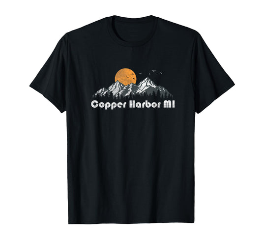 Copper Harbor Michigan MI Vintage 70s Graphic Retro T-Shirt