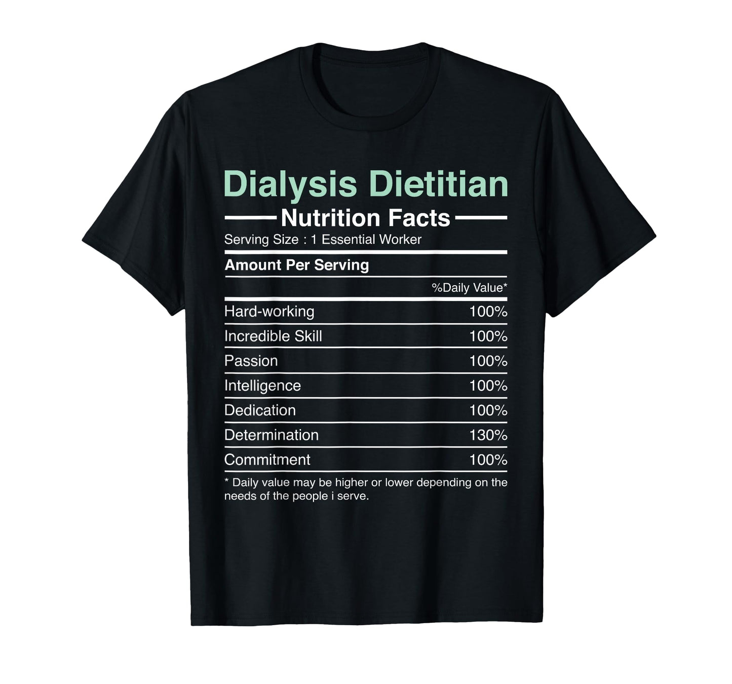 Dialysis Dietitian Nutrition Facts - Nephrology Dietitian T-Shirt