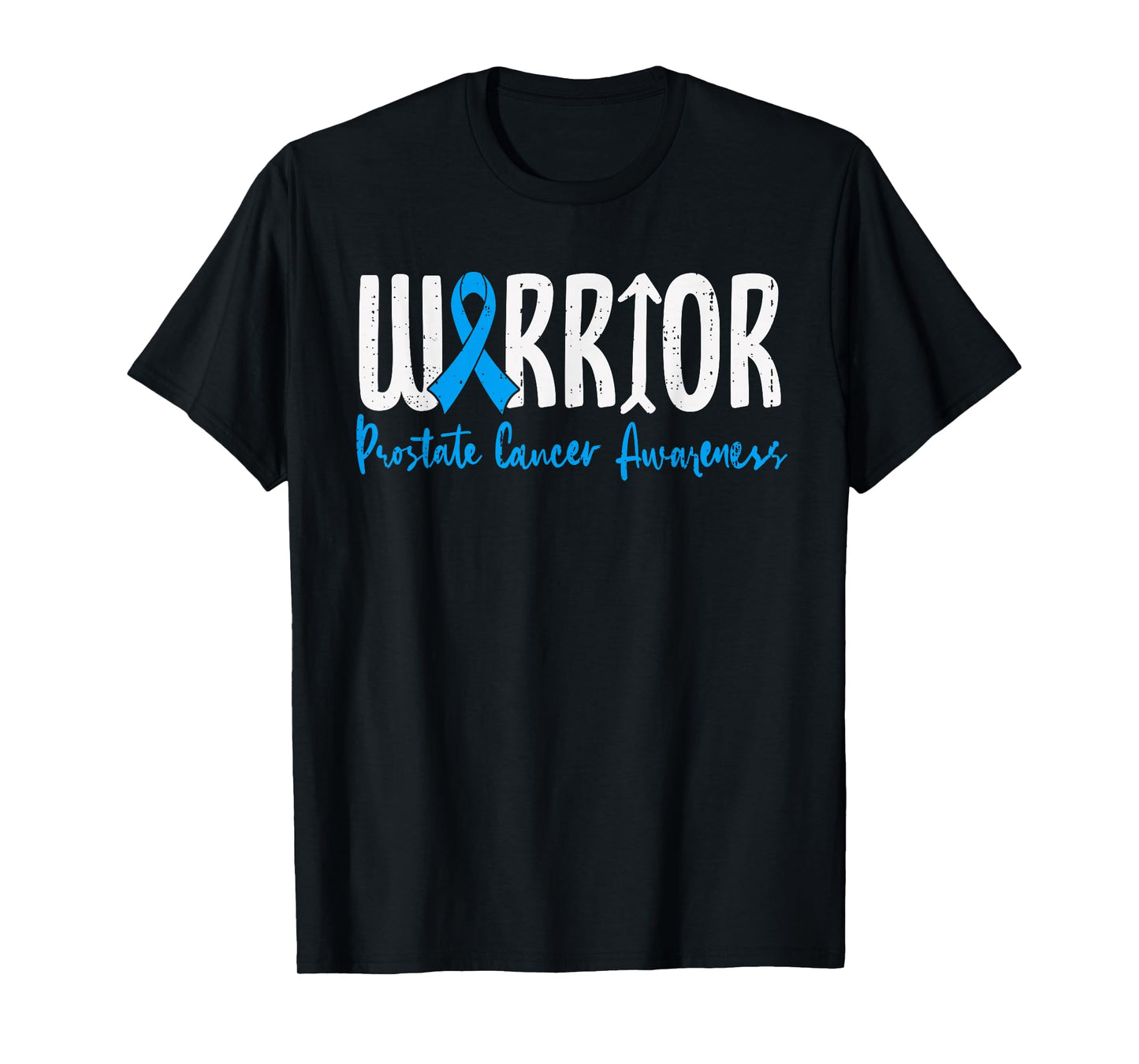 Prostate Cancer Awareness Warrior Ribbon Blue Survivor T-Shirt