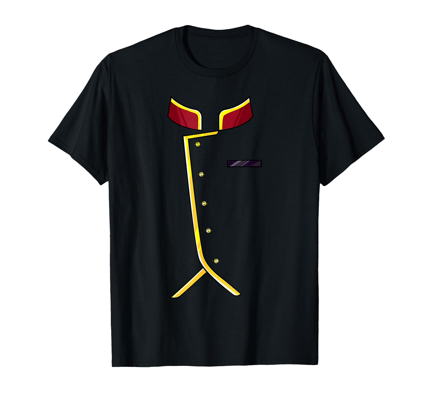 Funny Halloween Hotel Bellhop Easy Lazy Cosplay Red Costume T-Shirt