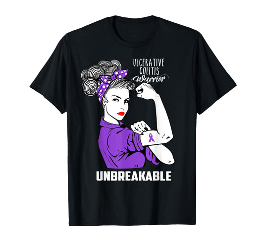 Ulcerative Colitis Warrior Unbreakable Shirt Awareness Gift T-Shirt