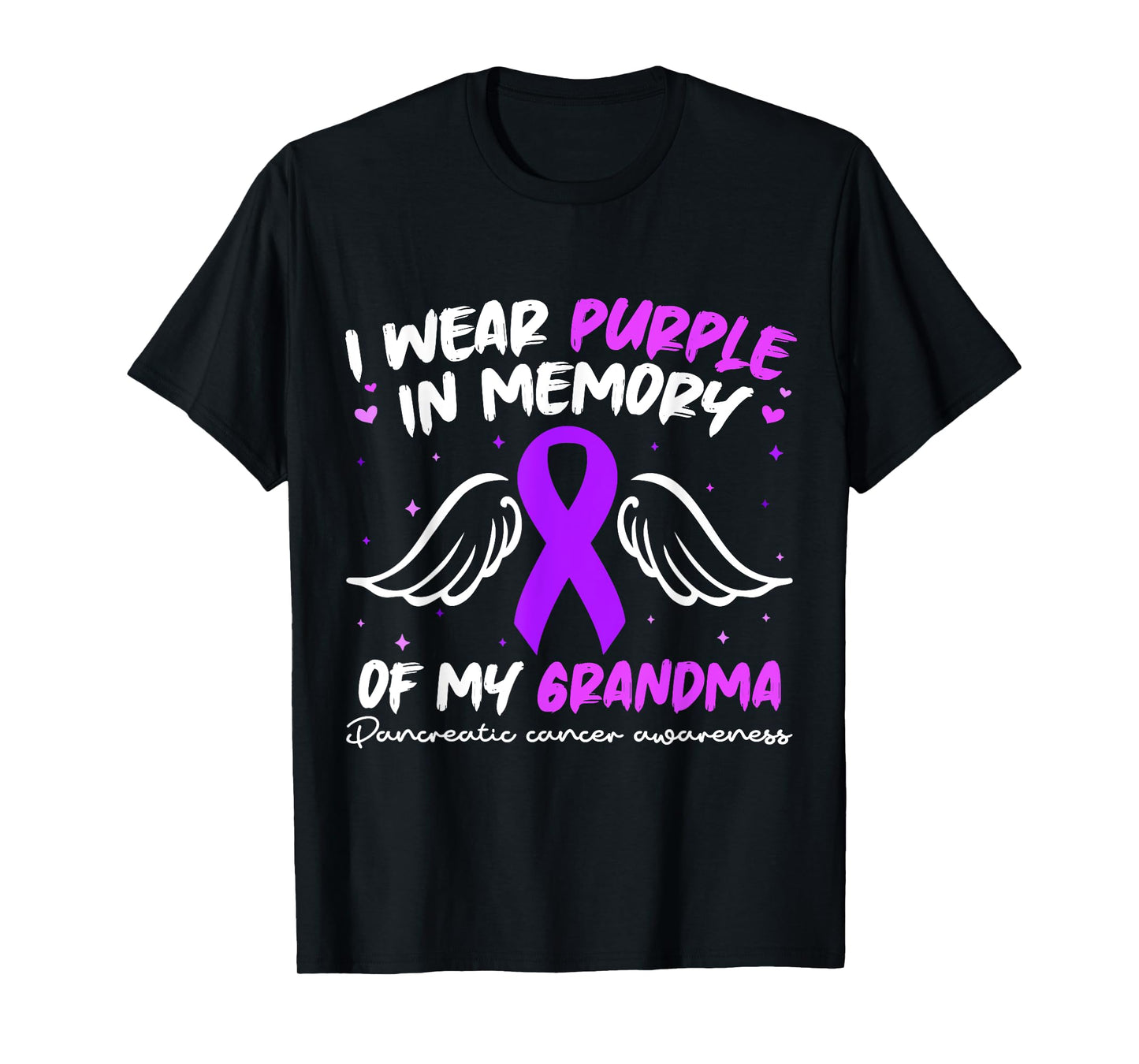 I Wear Purple In Memory Of My Grandma Pancreatic Cancer T-Shirt