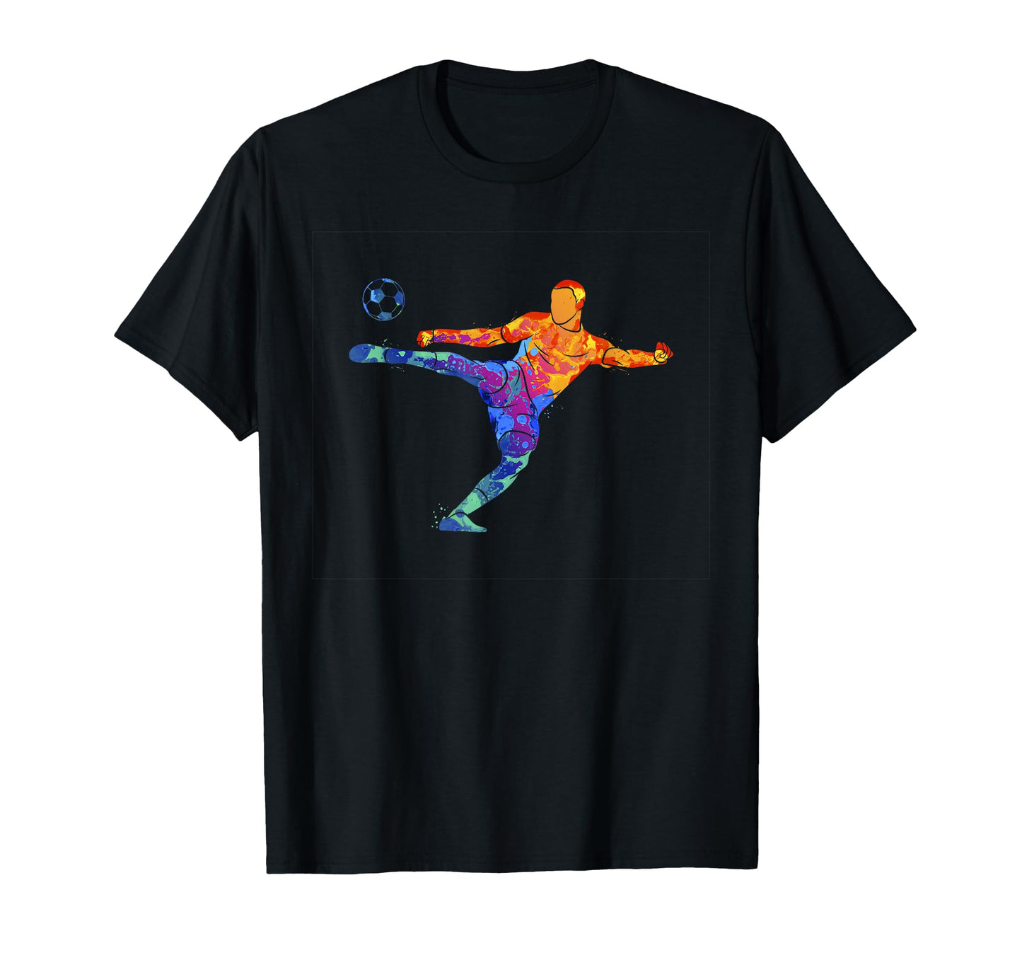 Soccer Athlete Sports Graphic Drawing T-Shirt