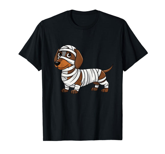 Cute Halloween Costume Dachshund Mummy Dog Lover T-Shirt