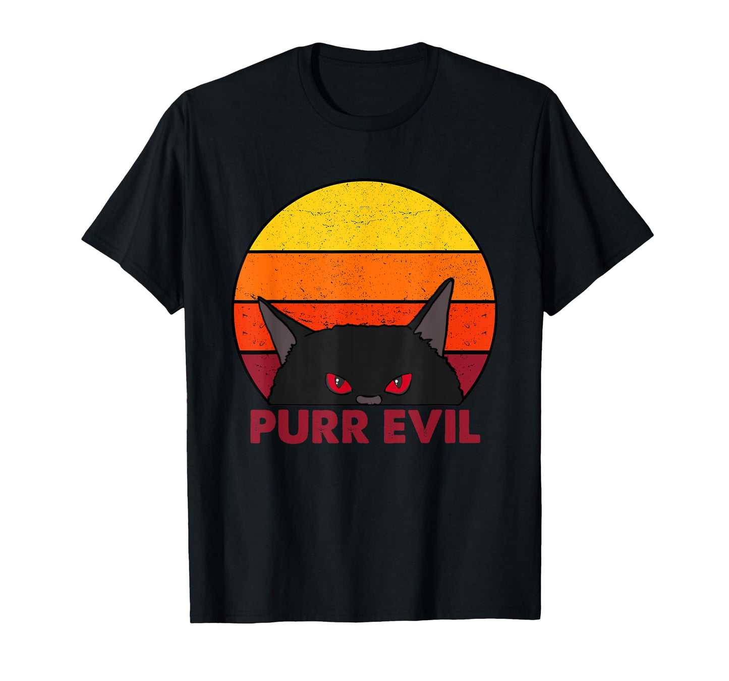 Satanic Cat Evil Black Cat Funny Purr Evil Cat T-Shirt