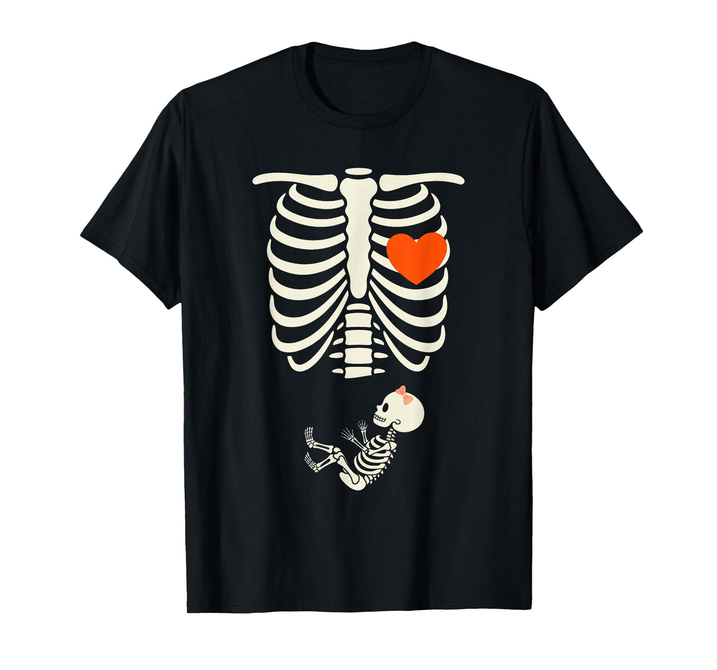 Baby Shower Skeleton Halloween Pregnancy Annoucement Girls T-Shirt