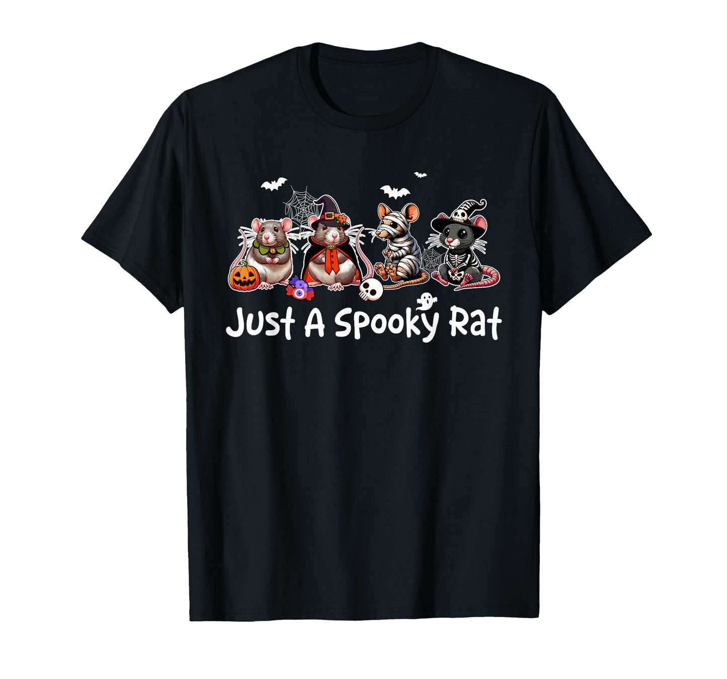 Just A Spooky Halloween Rat Group Rats As Witch Mummy T-Shirt