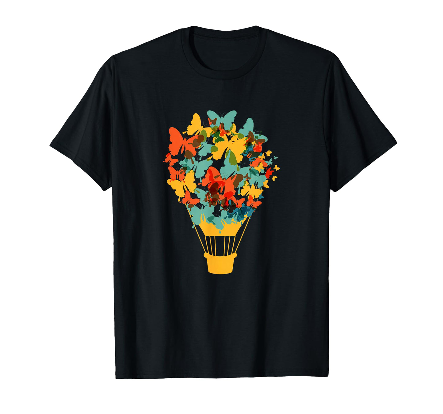 Hot Air Balloon Butterflies Butterfly Beautiful Lepidoptera T-Shirt