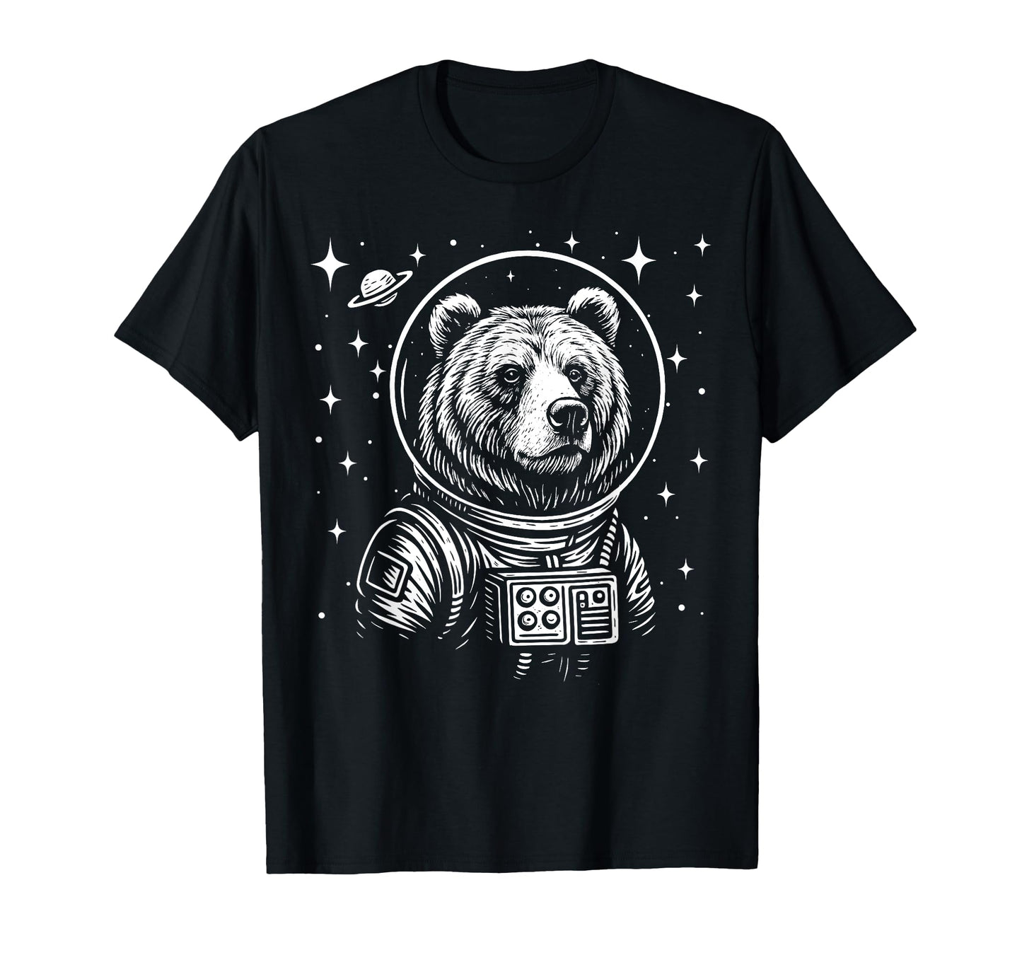 Astronaut Grizzly Bear Space Galaxy T-Shirt