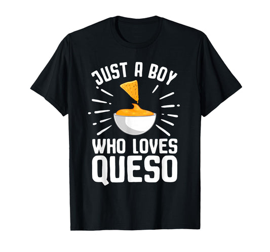 Best Queso Design for Boys Kids Men Cheese Dip Queso Lover T-Shirt