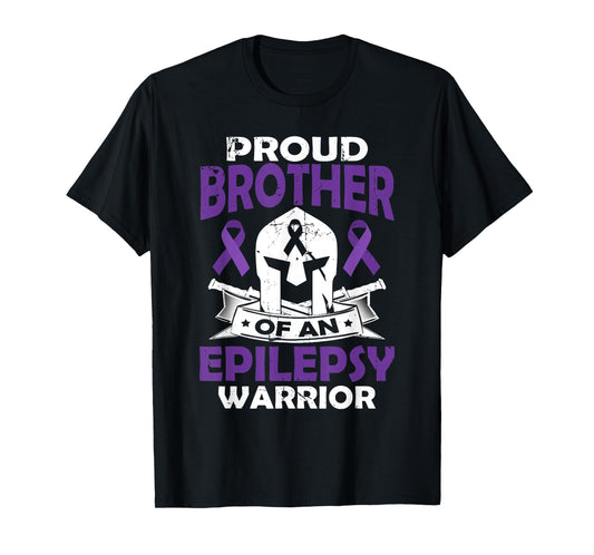 Proud Brother Of Epilepsy Warrior Seizure Disorder Awareness T-Shirt