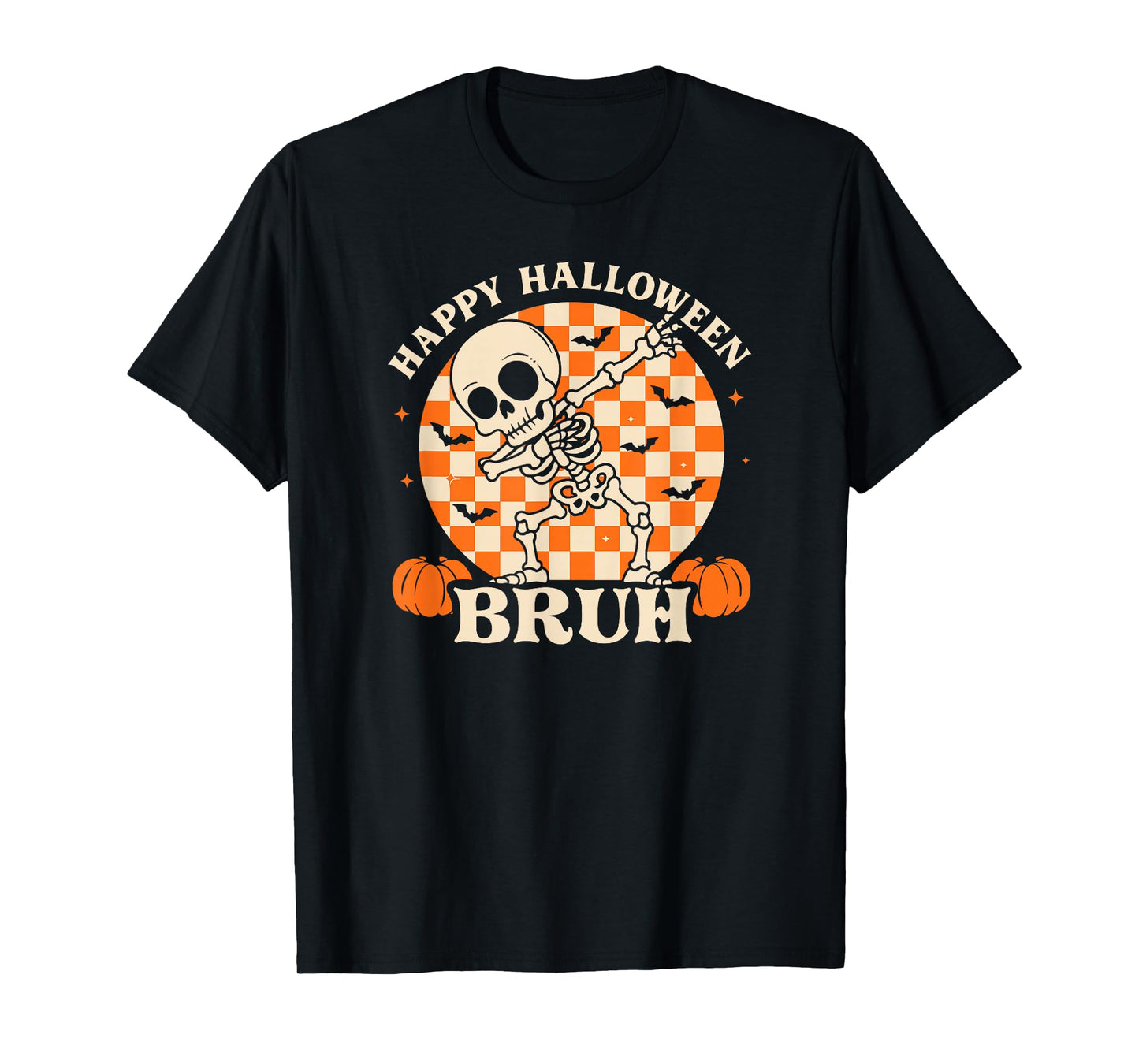 Funny Skeleton Dance Dab Halloween Bruh Cool Bros Dabbing T-Shirt