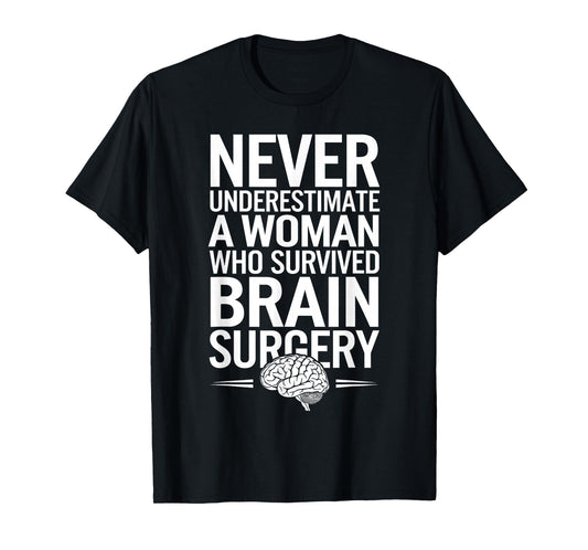 Cute Brain Surgery Art For Women Brain Tumor Cancer Survivor T-Shirt