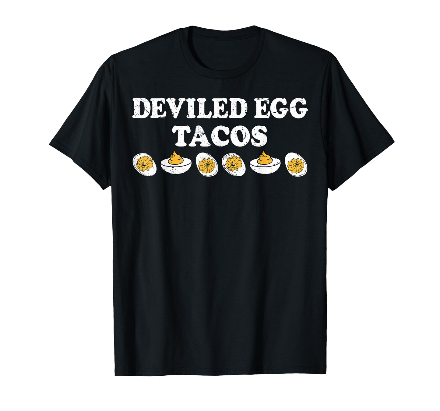 Deviled Egg Tacos Groovy Retro Thanksgiving Funny Eggs T-Shirt