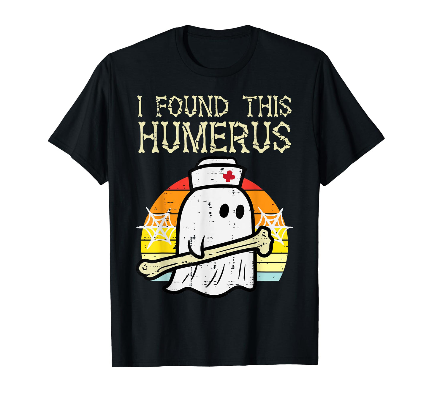 Halloween Nurse Found This Humerus Scrub Top Costume Women T-Shirt