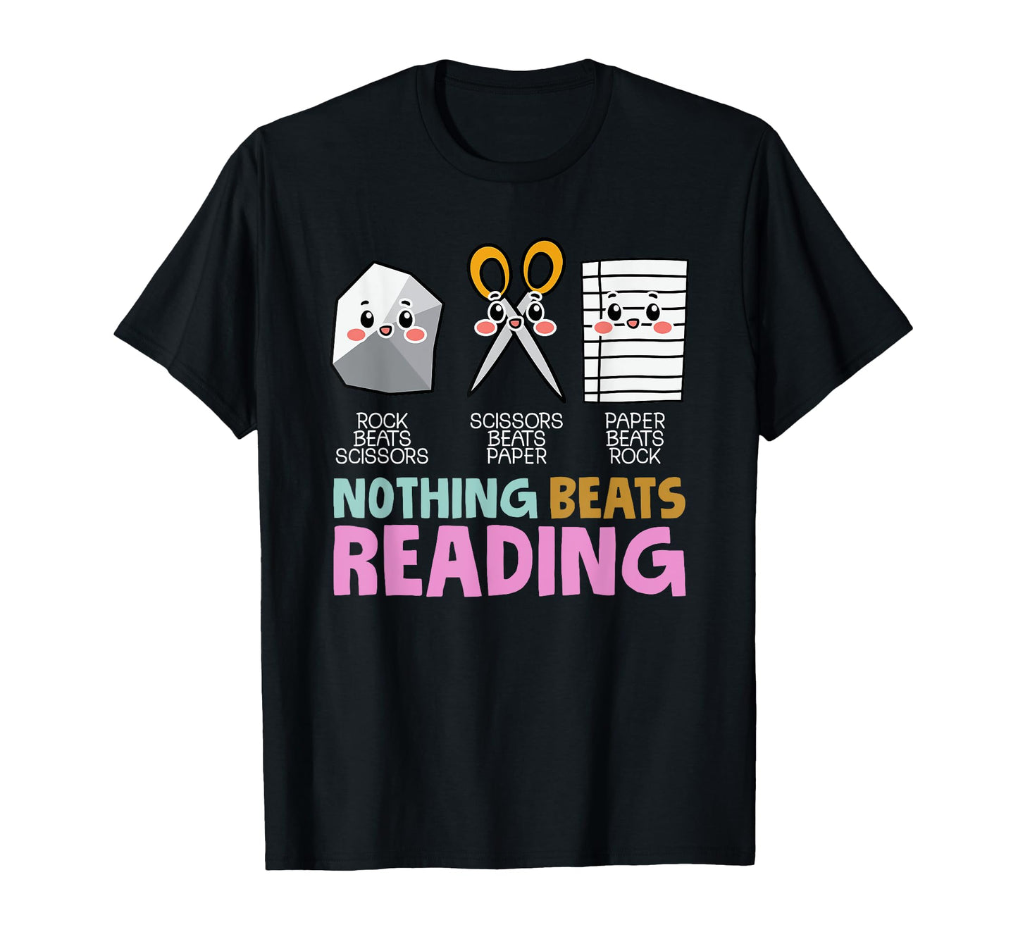rock paper scissor nothing beats reading T-Shirt