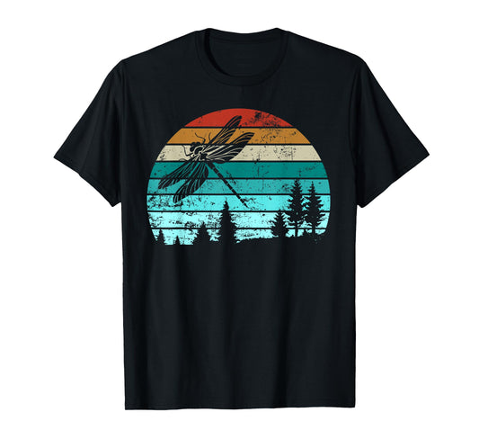Cool Dragonfly Art Men Women Retro Nature Insect Entomology T-Shirt