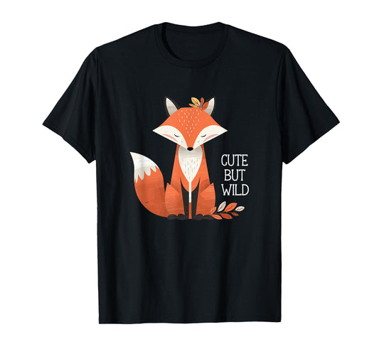 Cute but Wild Fox Forest Animal Nature Woodland Whimsical T-Shirt