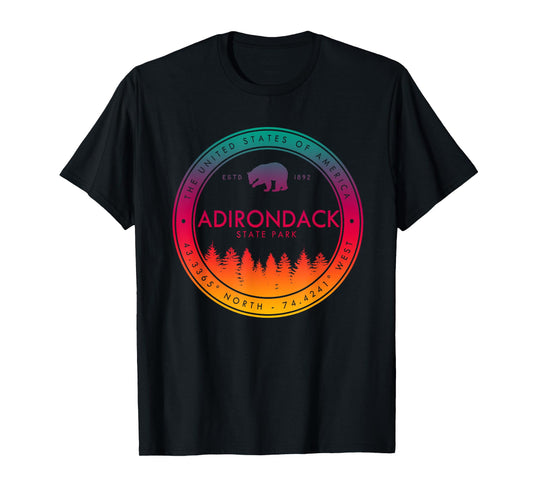 Adirondack State Park T Shirt Emblem Mountains New York T-Shirt