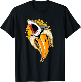 Banana Shark Marine Biology Fruit Lover Shark Lover Funny T-Shirt