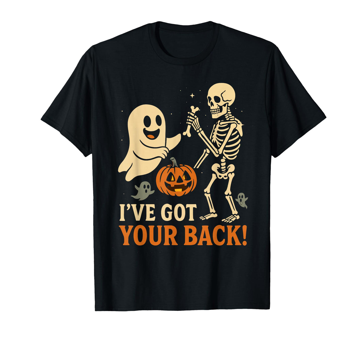 I’ve Got Your Back Funny Ghost Skeleton Halloween T-Shirt
