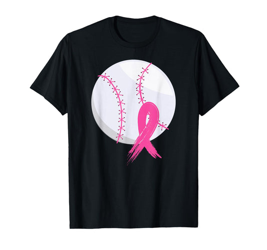 Breast Cancer Pink Ribbon Baseball Awareness Costume T-Shirt