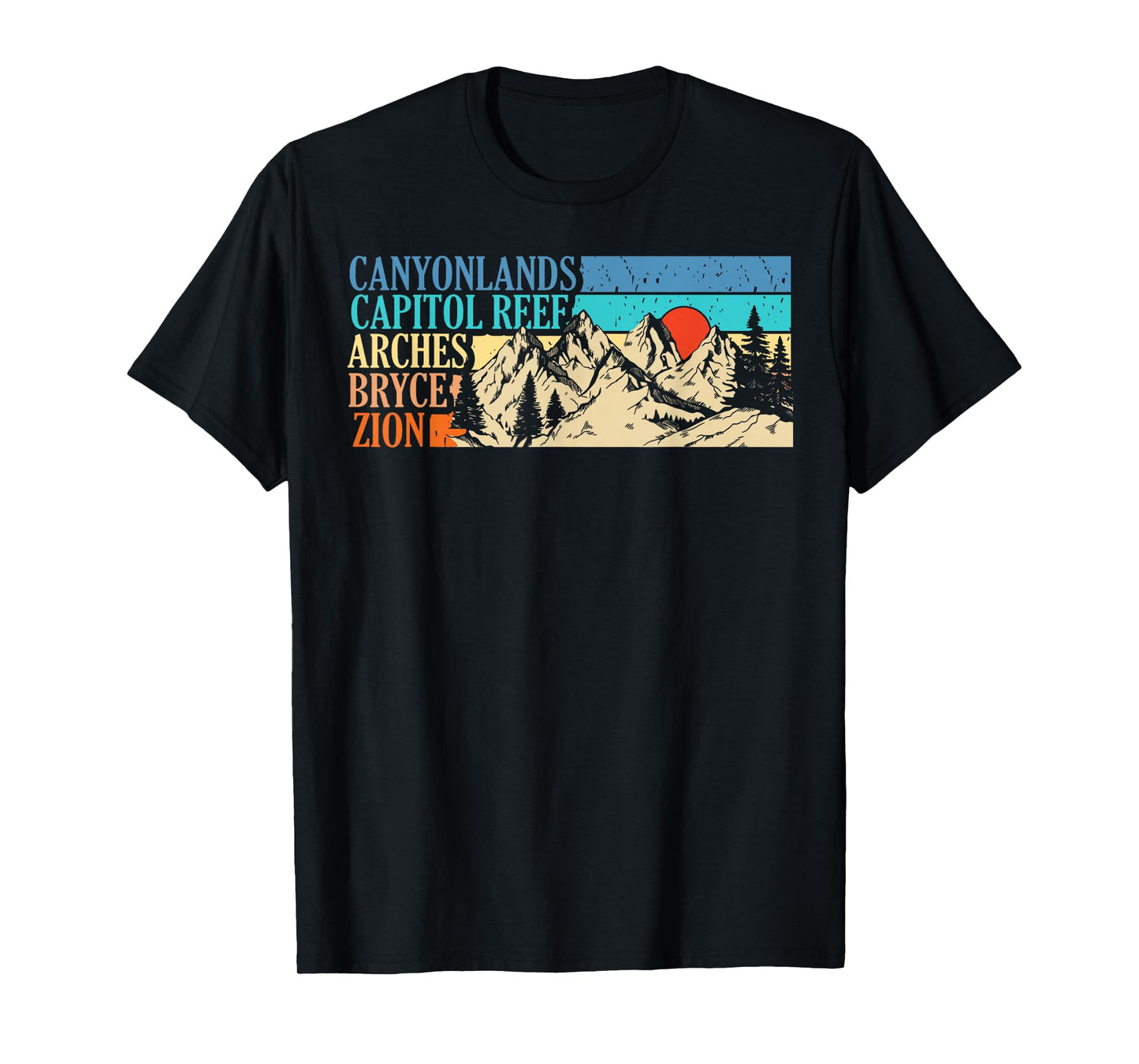 Vintage Utah Souvenir Big 5 Utah Mighty Five National Park T-Shirt