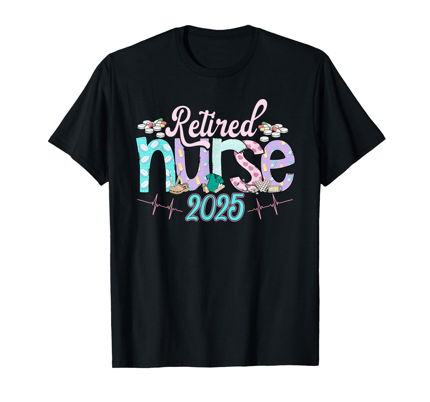 Tie Dye Retired Nurse 2025 Retirement Nurse Est 2025 Nursing T-Shirt