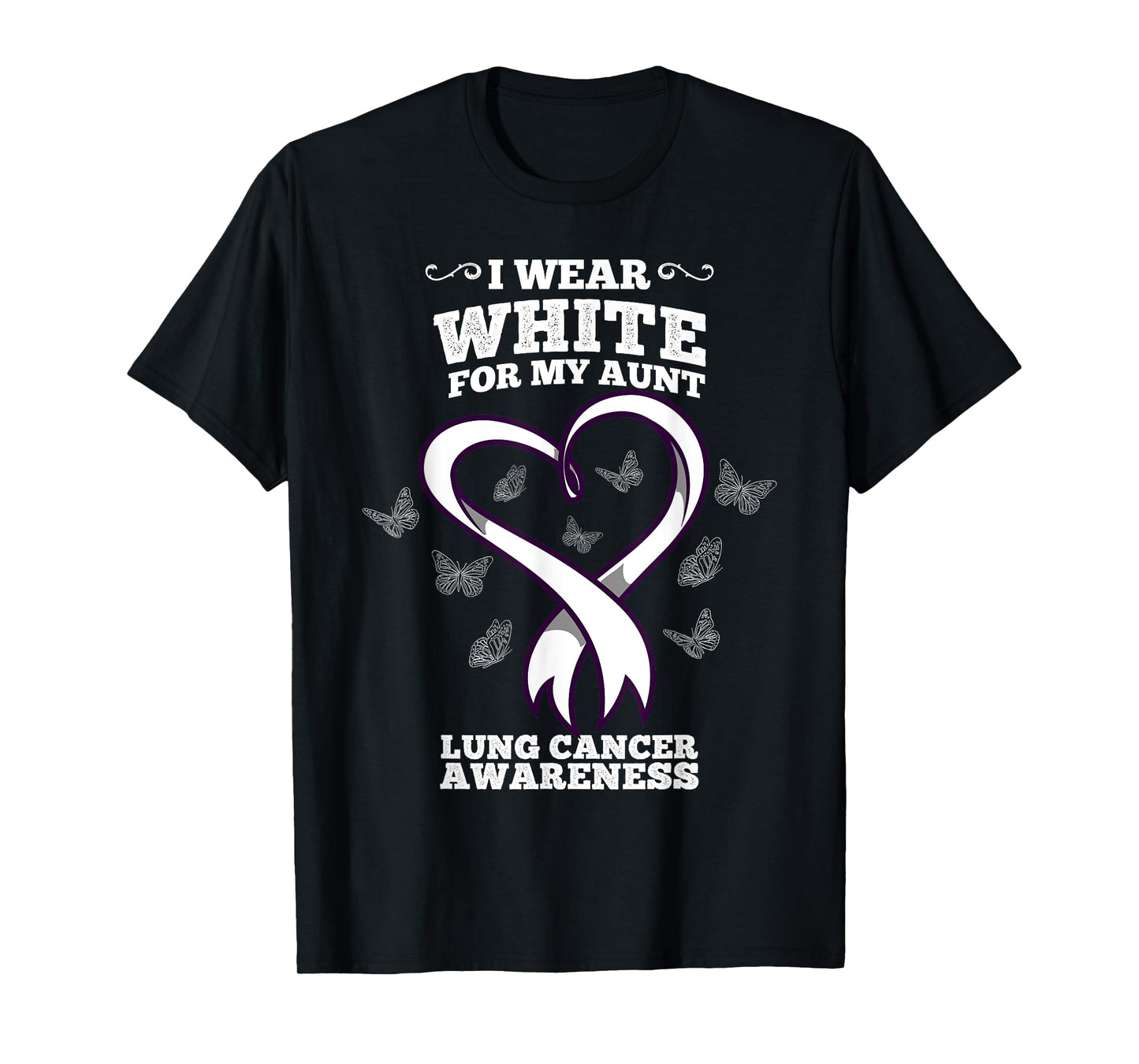 I Wear White For My Aunt Lung Cancer Awareness T-Shirt
