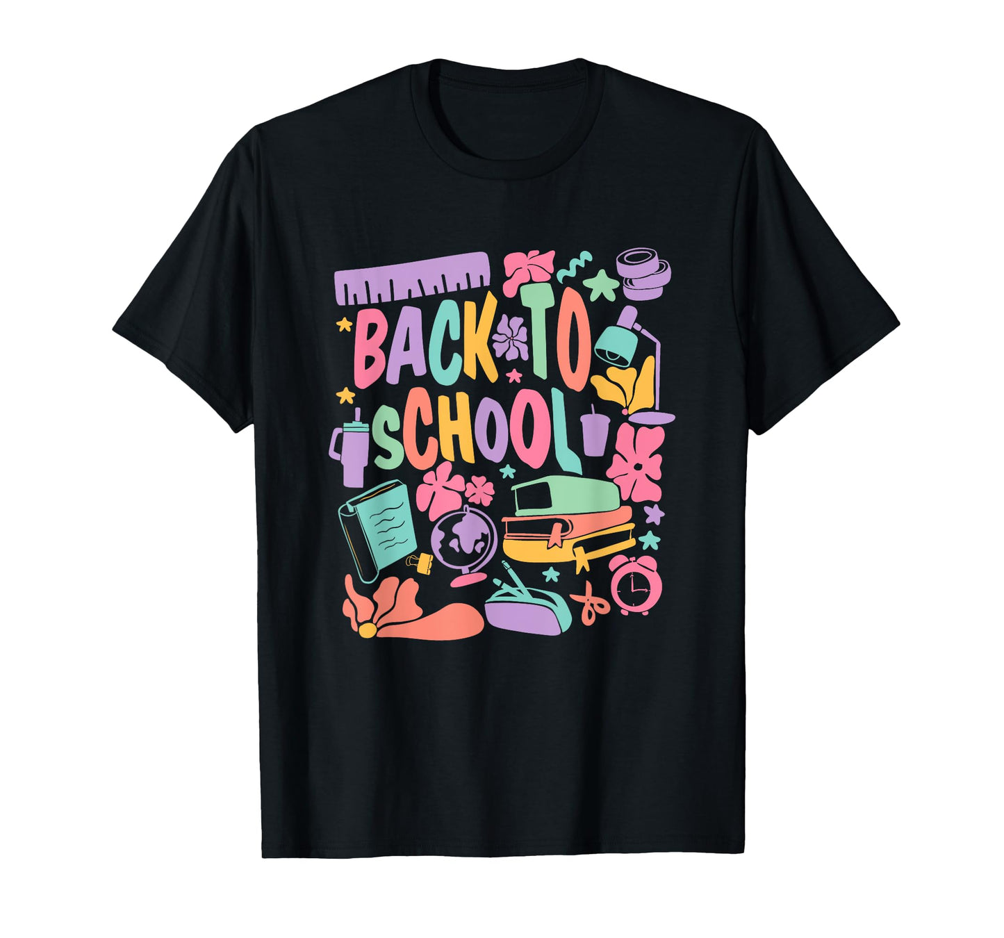 Back To School Colorful Supplies Vibes T-Shirt