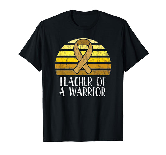 Teacher Of A Warrior Childhood Cancer Awareness T-Shirt for Men Women