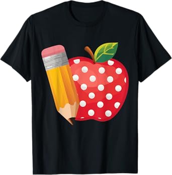 Back to School Pencil and Apple Teacher Student T-Shirt