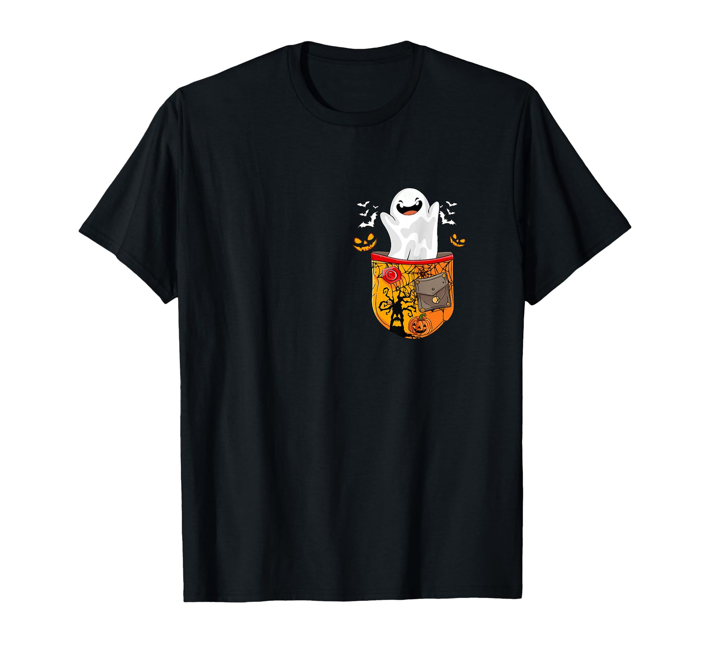 Boo As Witch in Pocket Halloween Costume Family Group T-Shirt