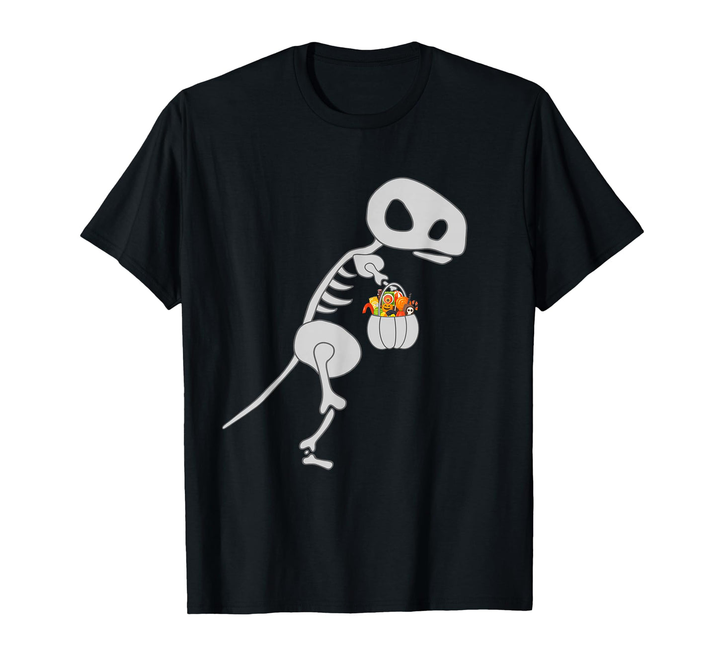 T-Rex Halloween Dinosaur Skeleton Funny Kids Trick or Treat T-Shirt