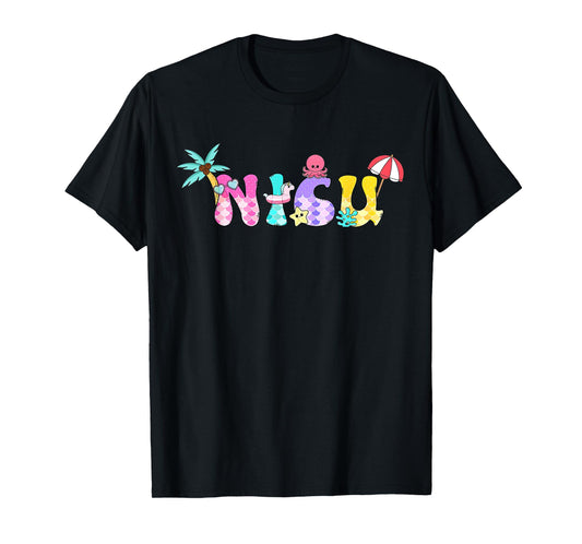 Cute NICU Nurse Beach Ocean Animal Summer Hawaii ICU Nurse T-Shirt