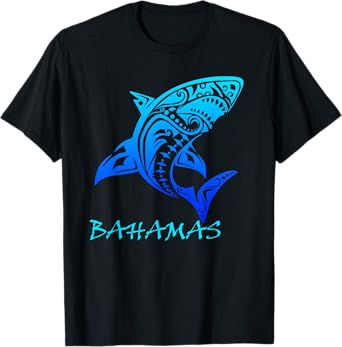 Bahamas Vintage Retro Throwback Shark Vacation T-Shirt