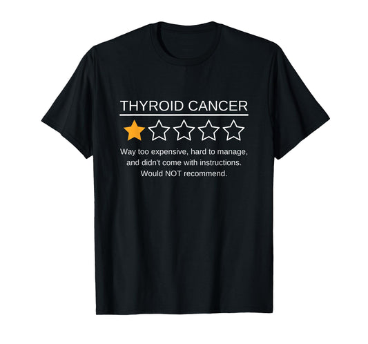 Funny Thyroid Cancer Awareness Once Star Rating Survivor T-Shirt