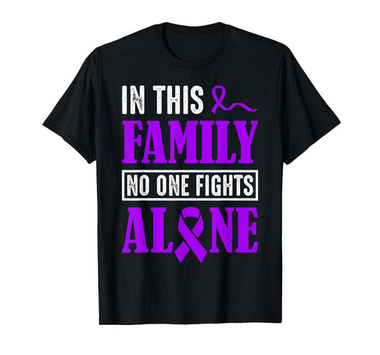 In This Family No Fights Alone Shirt Testicular Cancer Gifts T-Shirt