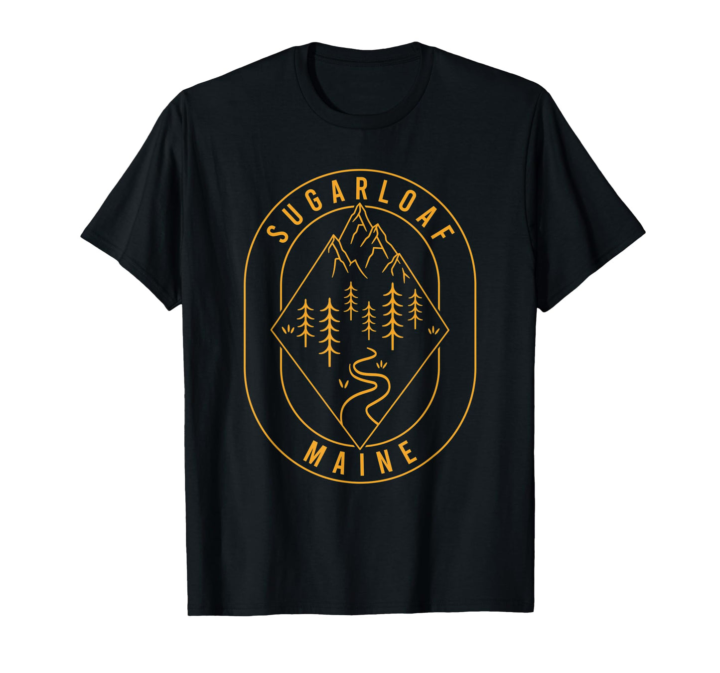 Sugarloaf Mountains Maine Hiking Outdoors Minimal T-Shirt