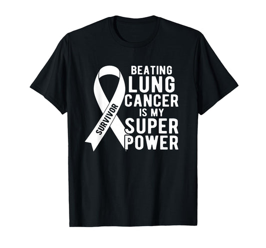 Beating Lung Cancer Awareness Survivor Gifts Men Women Kids T-Shirt