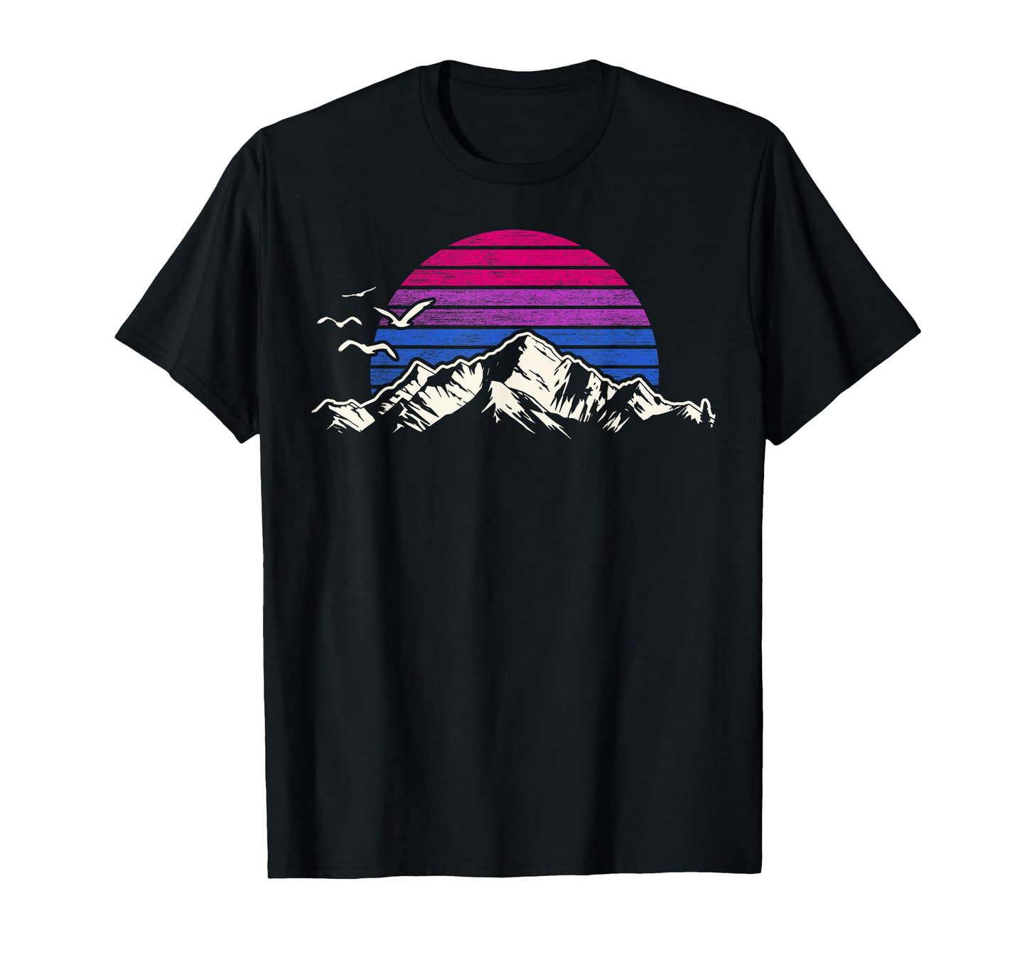 Bisexual Mountain Sunset Bi Pride Aesthetic T-Shirt