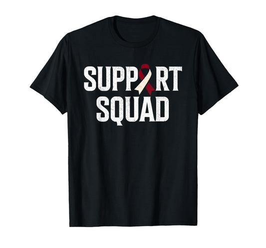 Support Squad Throat Oral Head & Neck Cancer Awareness T-Shirt