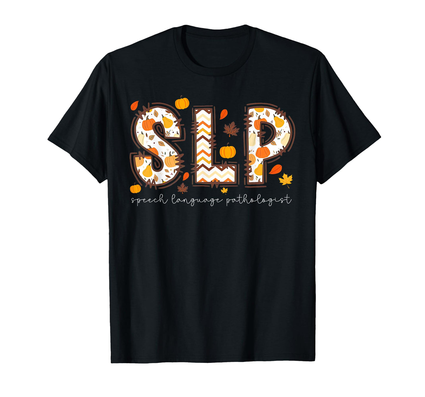 Retro Slp Speech Language Pathologist Pumpkin Fall Autumn T-Shirt