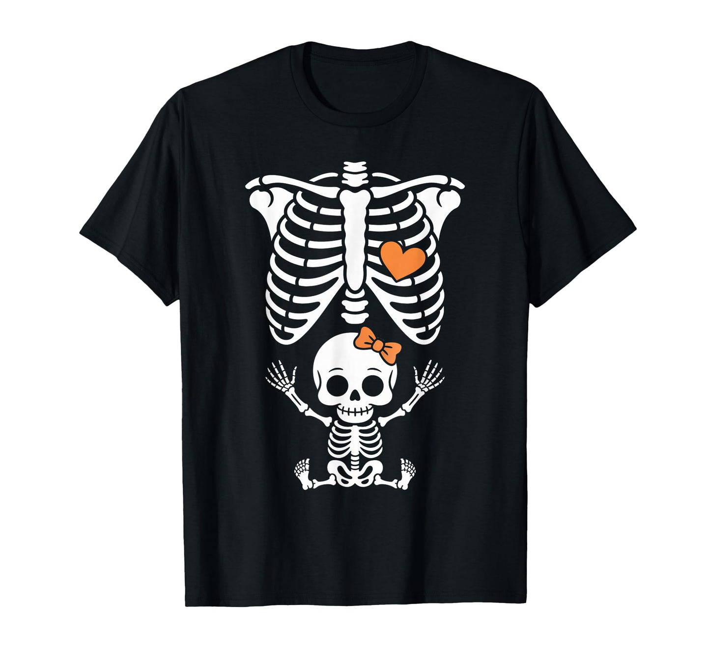Baby Shower Skeleton Halloween Pregnancy Annoucement Girls T-Shirt