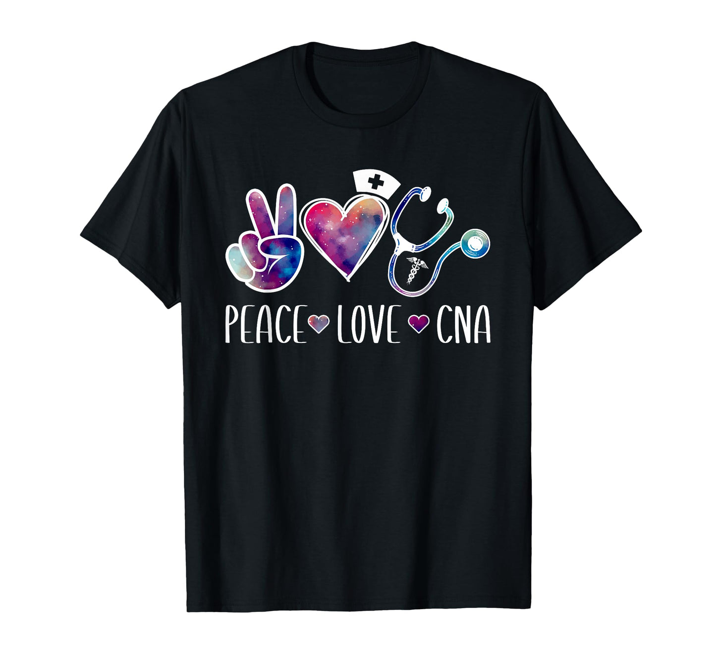 Peace Love CNA Certified Nurse Assistant CNA Nurse T-Shirt