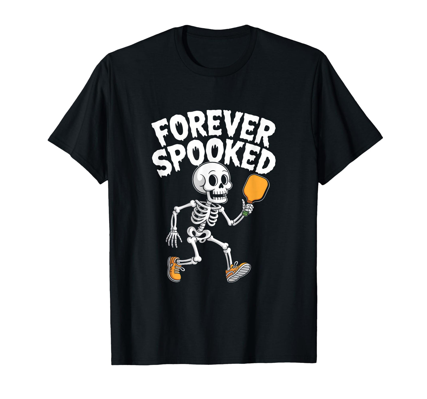 Halloween Skeleton Tennis Forever Spooked Tee T-Shirt