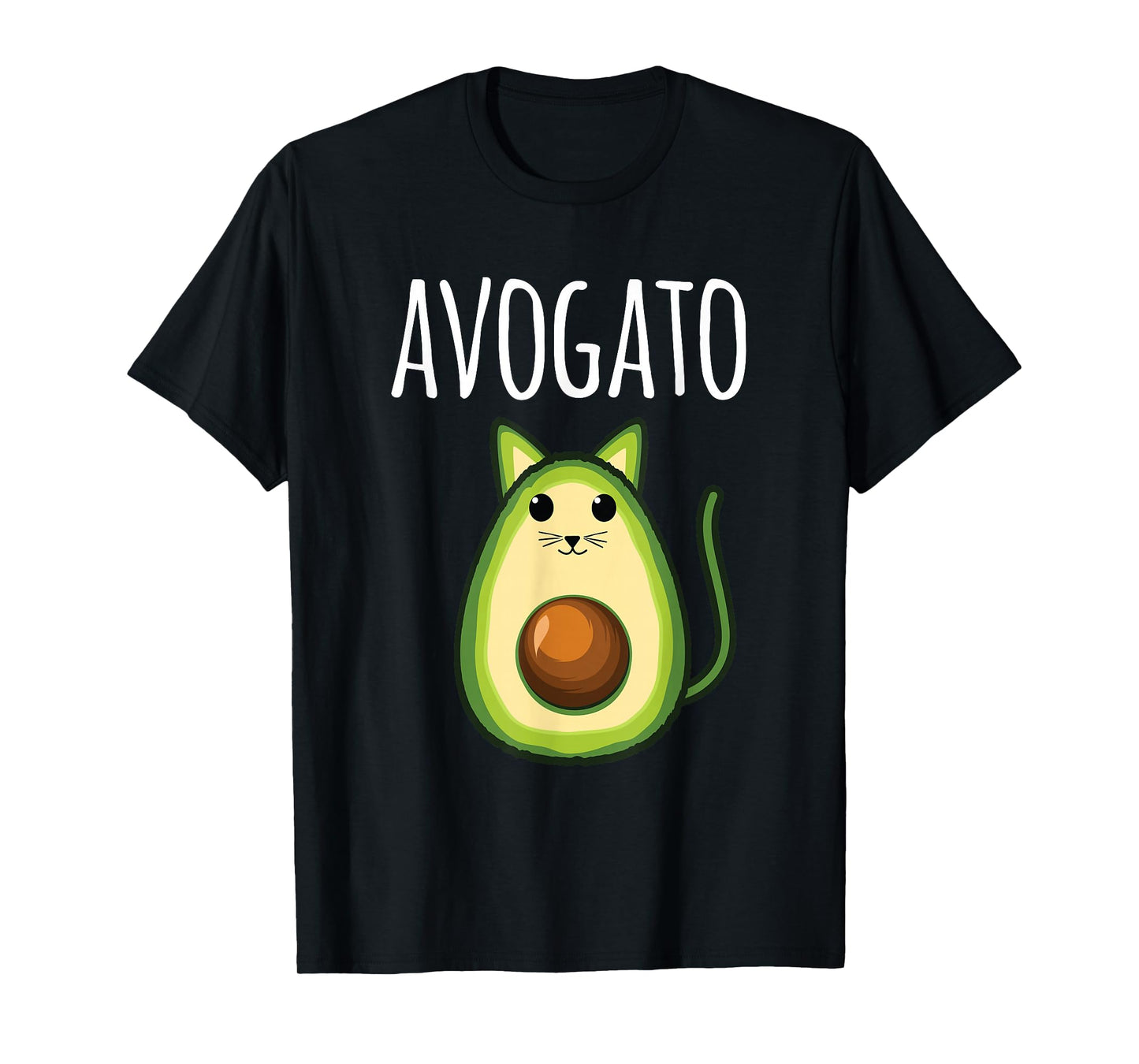 Avogato Shirt Women Girls Cute Avocado Cat Funny T-Shirt