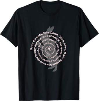 Down the Rabbit Hole. Alice in Wonderland T-Shirt. T-Shirt