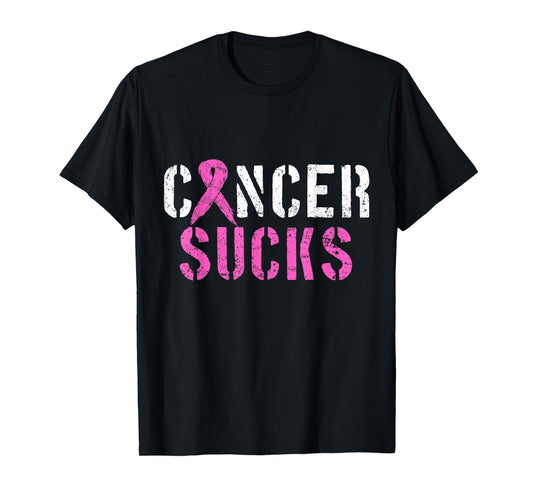 Cancer Sucks Pink Ribbon T-Shirt
